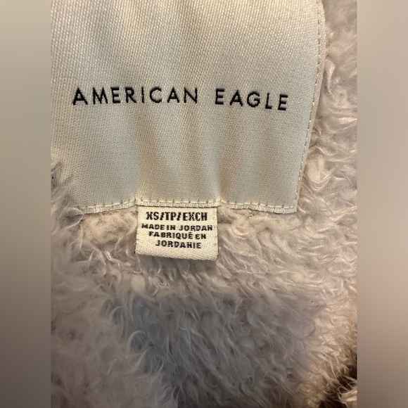 American Eagle quarter zip cream Sherpa wooly sweatshirt - Picture 4 of 7